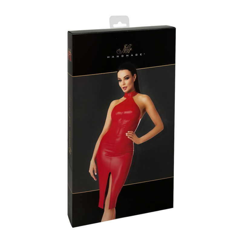 Сукня Noir Handmade F354 Red powerwetlook dress XL – ефектний вигляд у великому плані