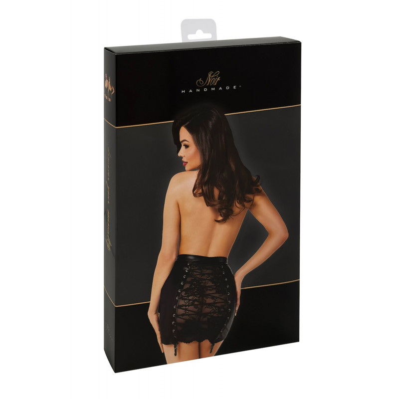 Спідниця Noir Handmade F341 Powerwetlook, загальний образ з мереживом