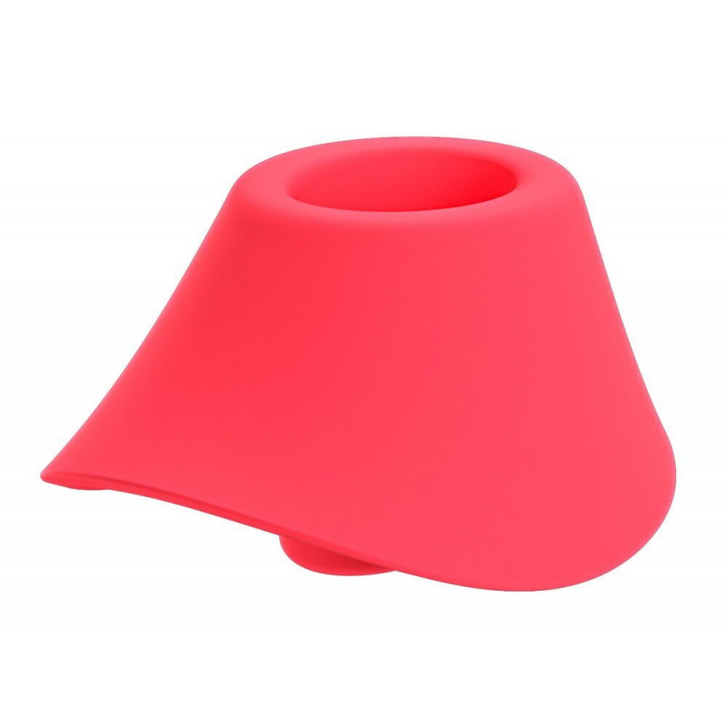 Детальний вигляд кнопки керування вібрацією та вакуумом на стимуляторі Womanizer Blend Vibrant Rose