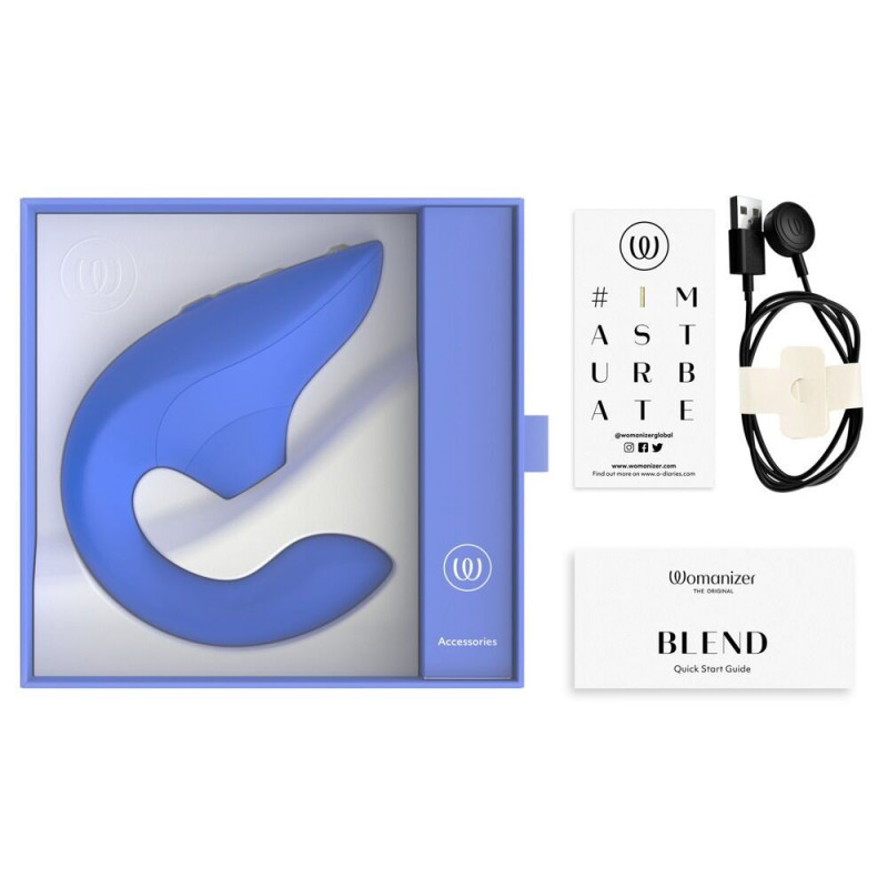 Womanizer Blend Vibrant Blue: стимулятор у повний зріст, вид зверху