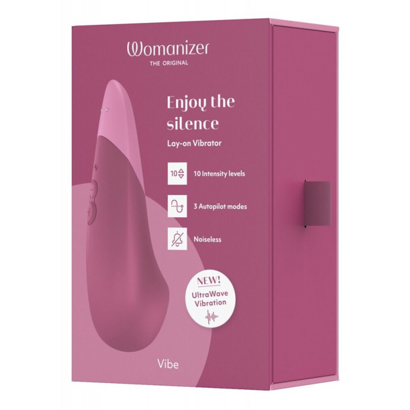 Текстура водонепроникного силікону мінівібратора Womanizer Vibe Dusky Pink