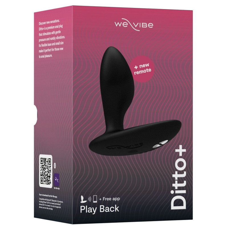 We-Vibe Ditto+ Satin Black: вигляд зверху, деталі дизайну