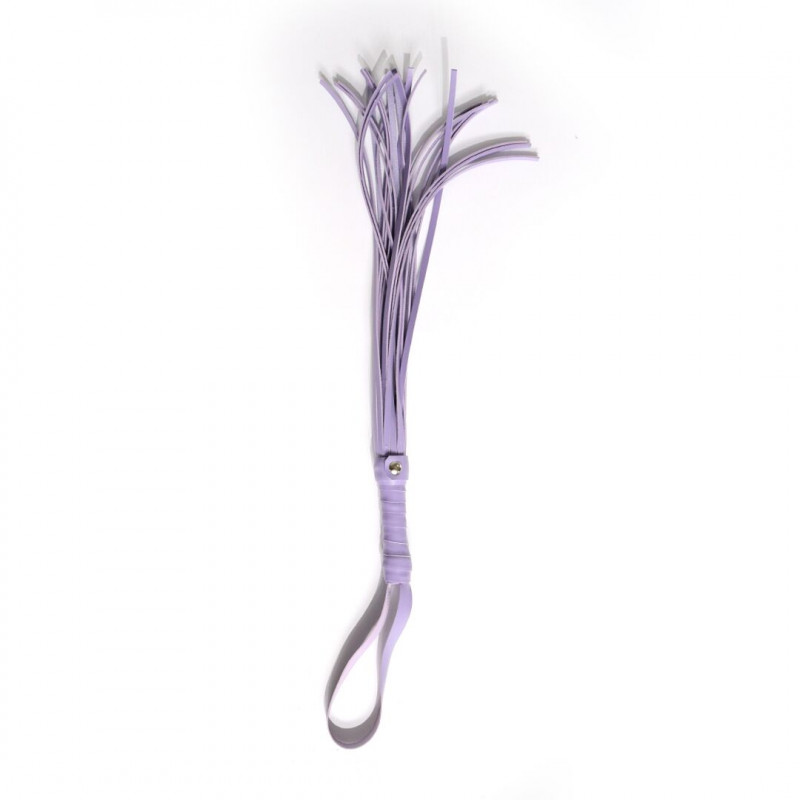 Батіг Flogger Art of Sex, Лаванда - вигляд збоку, демонстрація текстури