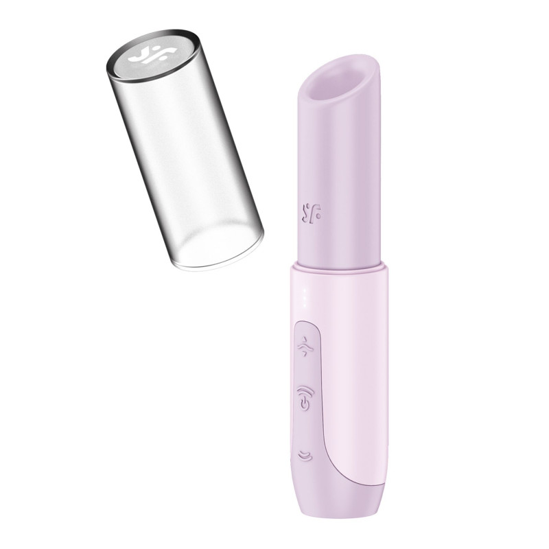Детальний вигляд кнопки керування та отвору стимуляції Satisfyer Secret Kiss 3D Air Pulse