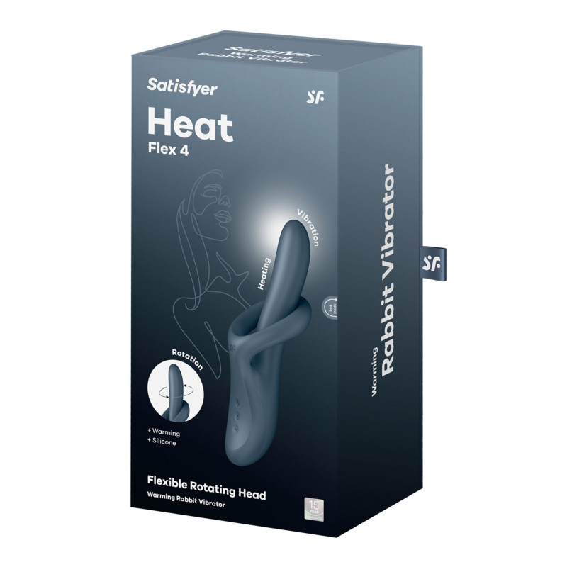 Детальний вигляд елементів керування вібратора Satisfyer Heat Flex 4 Grey