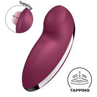 Вібростимулятор-пульсатор Satisfyer Tap & Climax 2 Red з ефектом постукування пальцем