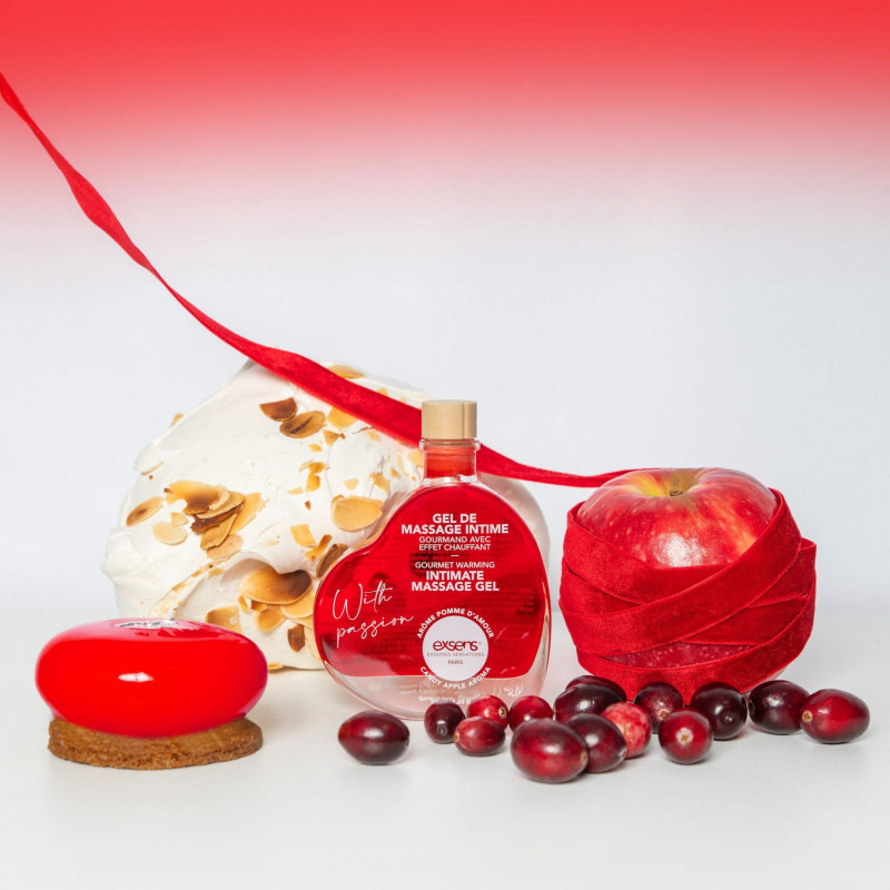 Текстура розігрівального масажного гелю EXSENS With Passion Candy Apple 50 мл