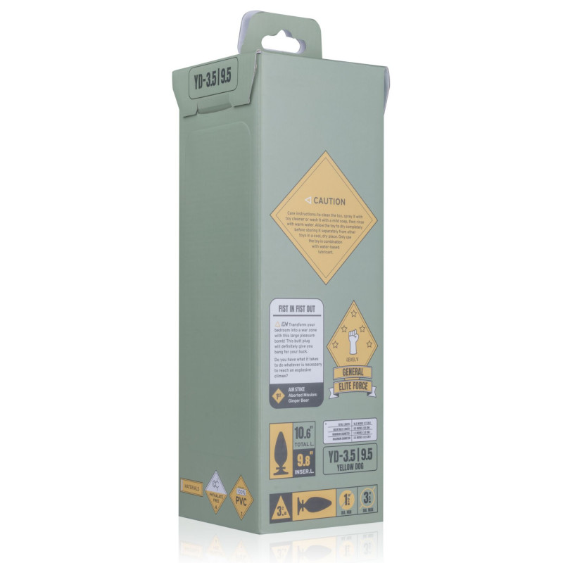 Розмір анальної пробки BUTTR Yellow Dog