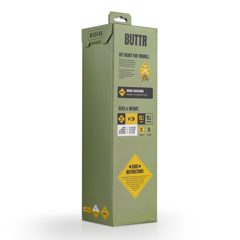 Анальна пробка BUTTR Double Trouble Fisting Dildo - комплект поставки, що включає всі необхідні елементи