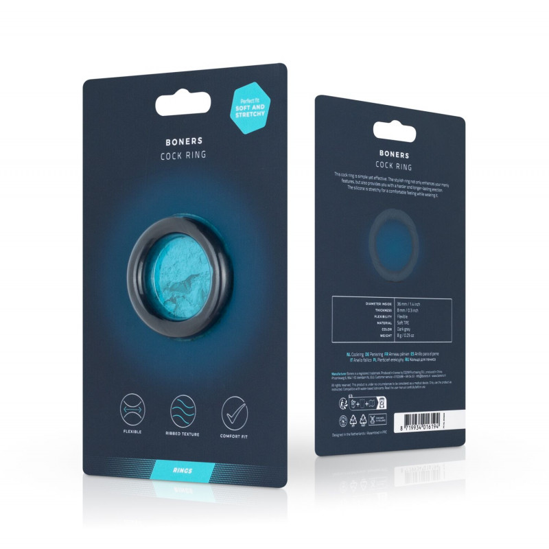 Ерекційне кільце Boners Ergo Cockring, демонстрація еластичності матеріалу