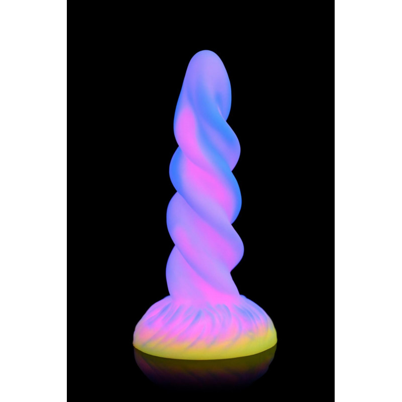 Фаллоімітатор Creature Cocks Unicorn Dildo 20.6 см, свічення в темряві, яскравий зелений колір