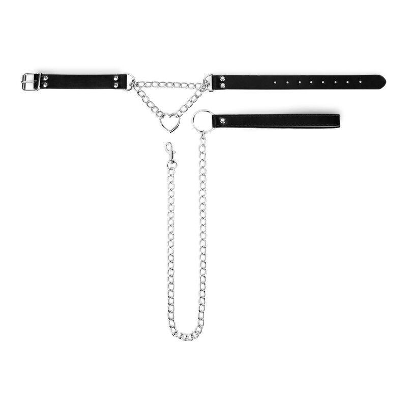 Надійне кріплення повідця до нашийника Bedroom Fantasies Collar with Chain Silver