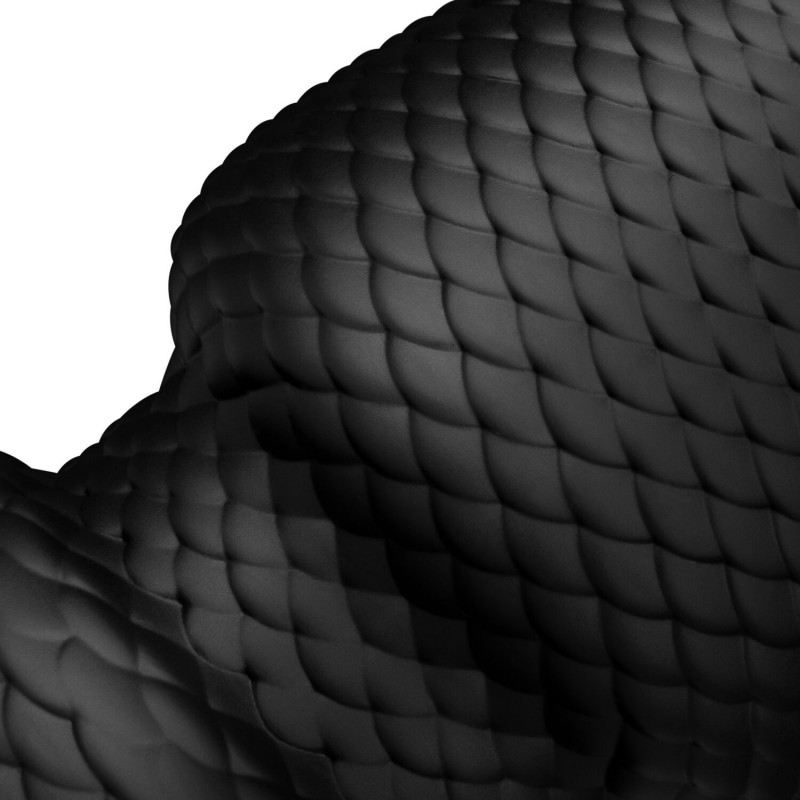 Анальна пробка BUTTR Cold Blooded Scaled Butt Plug, що показує плавність переходів та вигнутість