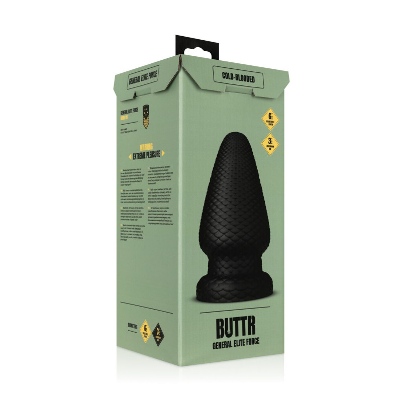 Детальний вигляд основи анальної пробки BUTTR Cold Blooded Scaled Butt Plug
