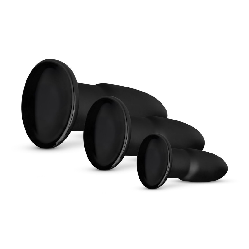 Набір анальних пробок BUTTR Cluster Bombs Anal Training Set - вигляд збоку, що показує вигнуту форму