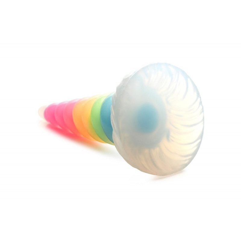 Фалоімітатор Creature Cocks Luminescent Rainbow Silicone Dildo, упаковка, брендована коробка