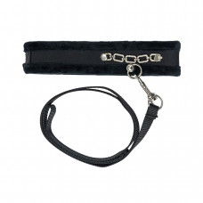 Нашийник із повідцем Punishment Crystal Collar & Leash - Black