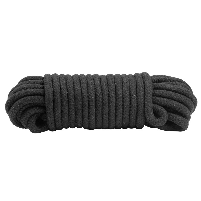 Мотузка для шибарі Punishment Bondage Rope, чорна - вигляд збоку