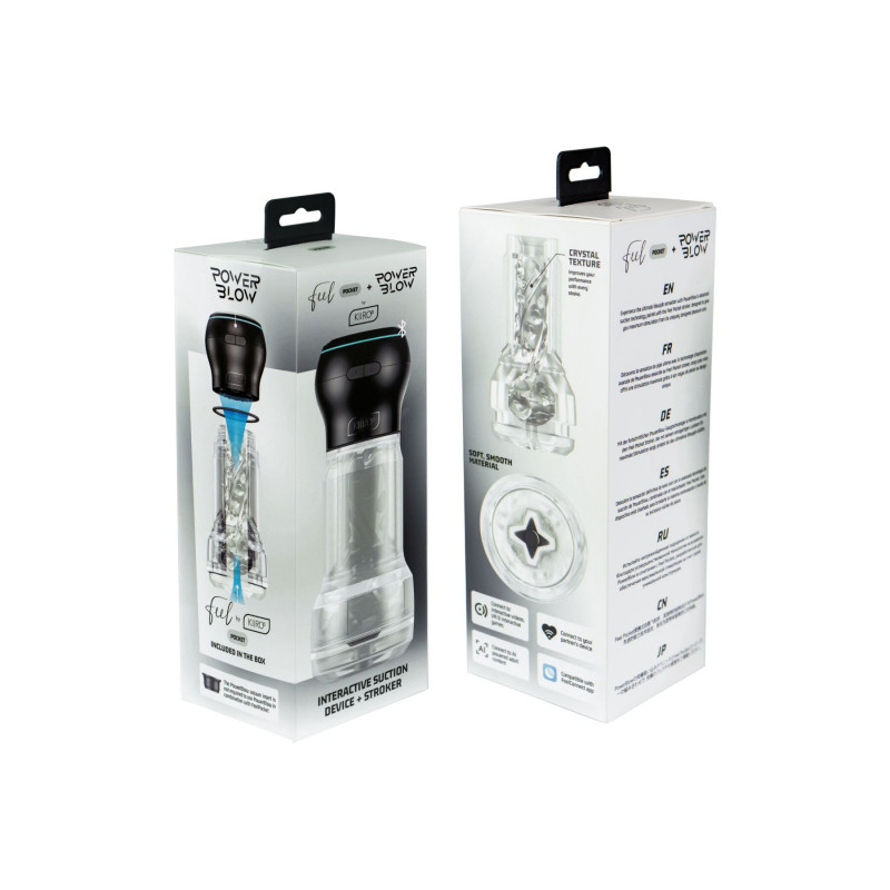 Мастурбатор Kiiroo Feel Pocket Crystal PowerBlow: демонстрація портативності та компактності