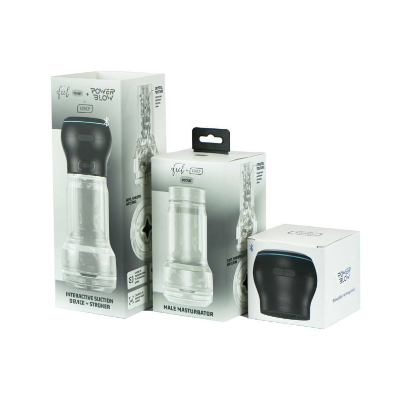 Комплектуючі мастурбатора Kiiroo Feel Pocket Crystal PowerBlow Combo Set: все необхідне для використання