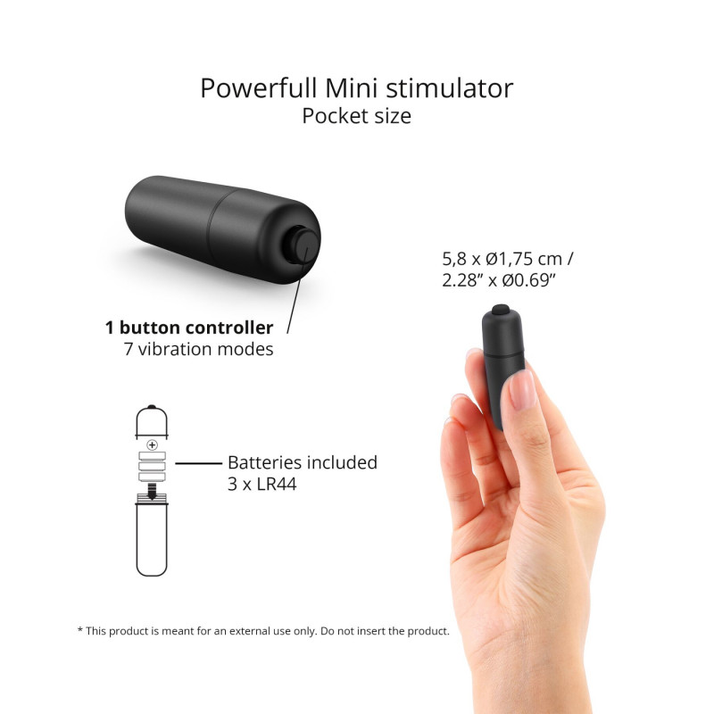 Віброкуля Love To Love WAOUHHH Black Onyx збоку, що демонструє її ергономічну форму