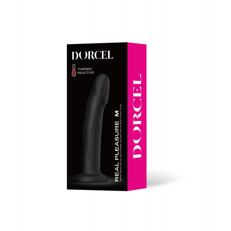 Фалоімітатор Dorcel Real Pleasure M Black - в контексті використання, демонстрація розміру
