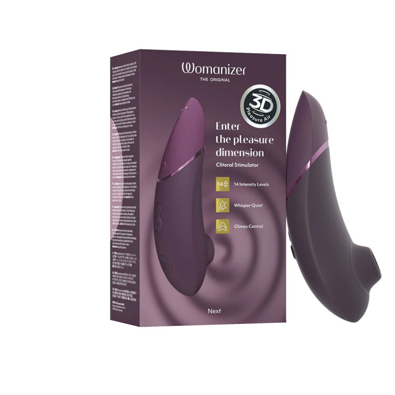 Комплектація Womanizer Next Dark Purple: стимулятор, зарядний пристрій, інструкція