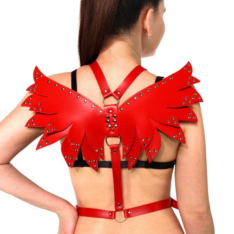 Деталі червоної портупеї Art of Sex - Wings, фурнітура