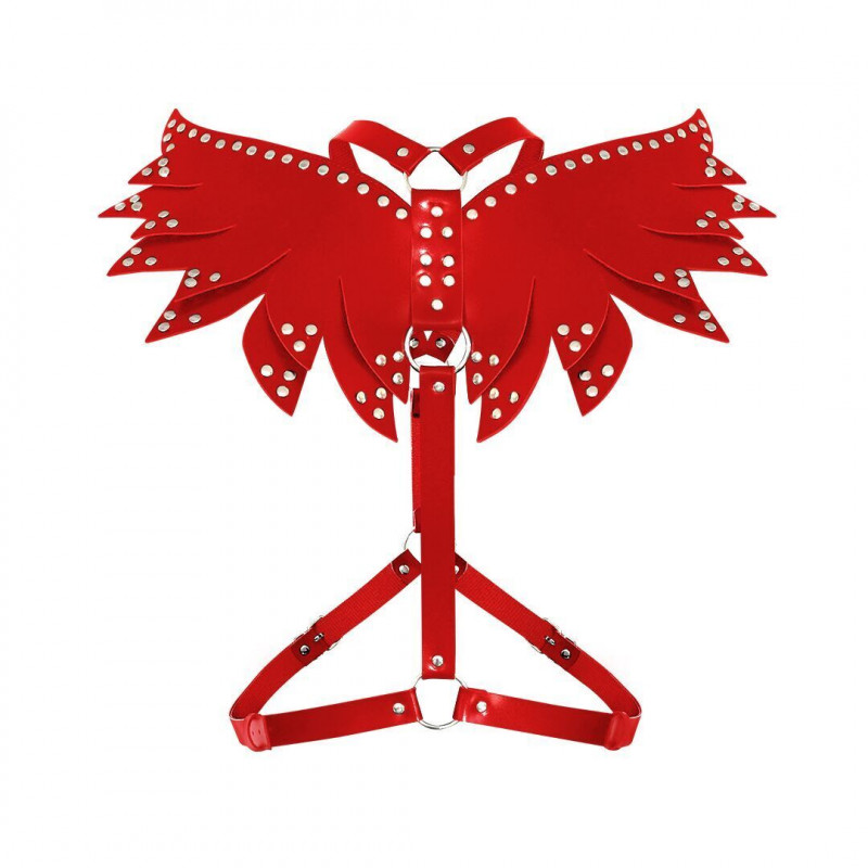 Елегантний дизайн червоної жіночої портупеї Art of Sex Wings L-2XL