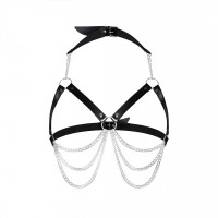 Женская портупея Art of Sex - Louise черная XS-2XL, экокожа