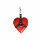 Брелок Art of Heart Angel, червоний, вид збоку з карабіном