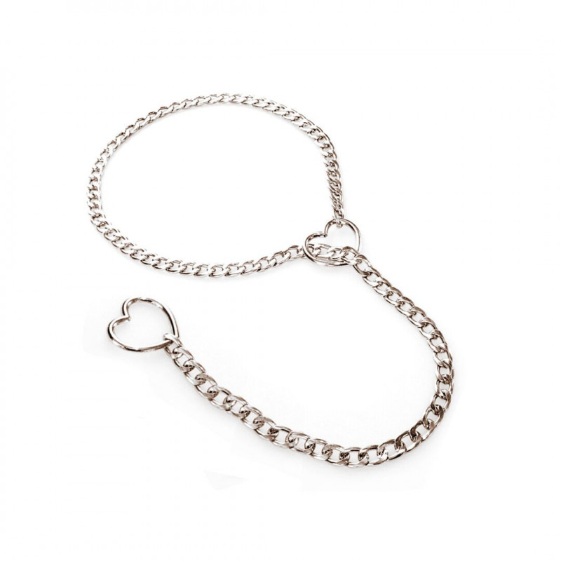 Прикраса на шию Art of Sex Two Hearts Long, вигляд збоку, демонстрація довжини