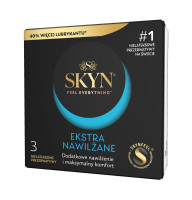 Презервативи SKYN Ekstra Nawilżane, безлатексні, ультратонкі, 3 шт, з 40% більше змазки