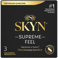 Презервативы SKYN Supreme Feel ультратонкие безлатексные 3 шт, 0,035 мм, с текстурой кожи