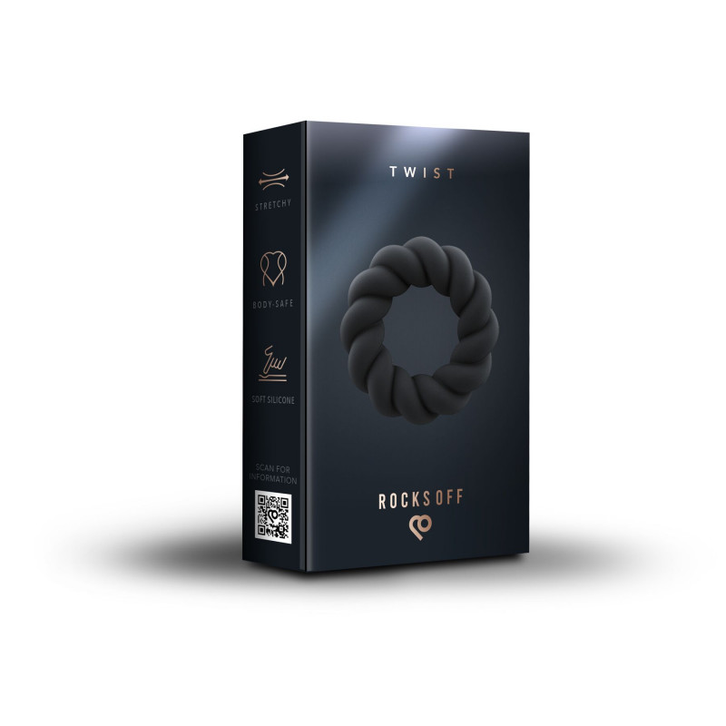 Ерекційне кільце Rocks Off Twist діаметр 3 см щільне - розмір