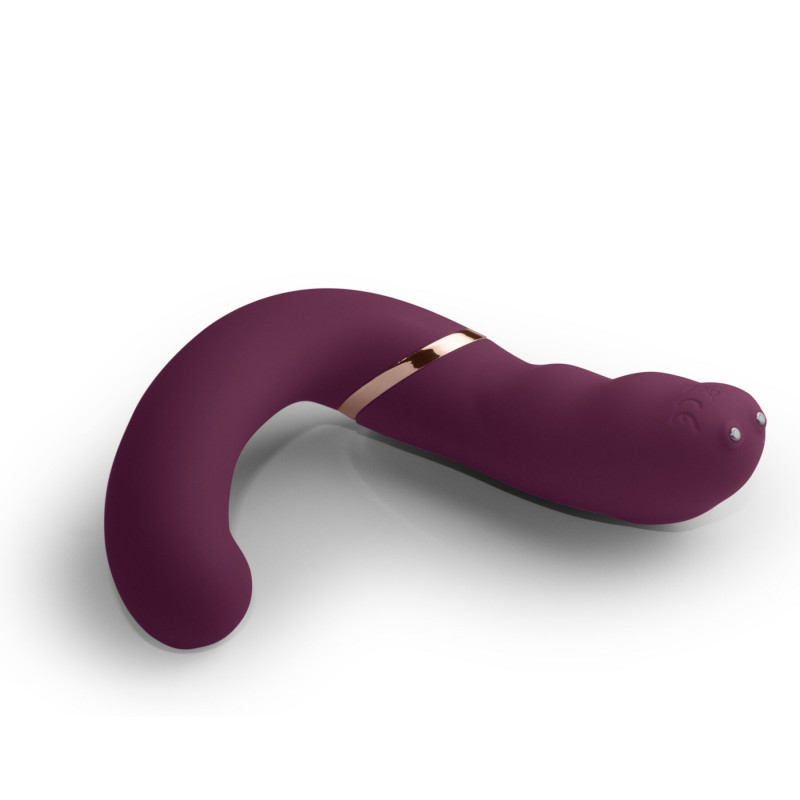 Подвійний вібратор Rocks Off Gemini Burgundy - детальний вигляд кнопок управління