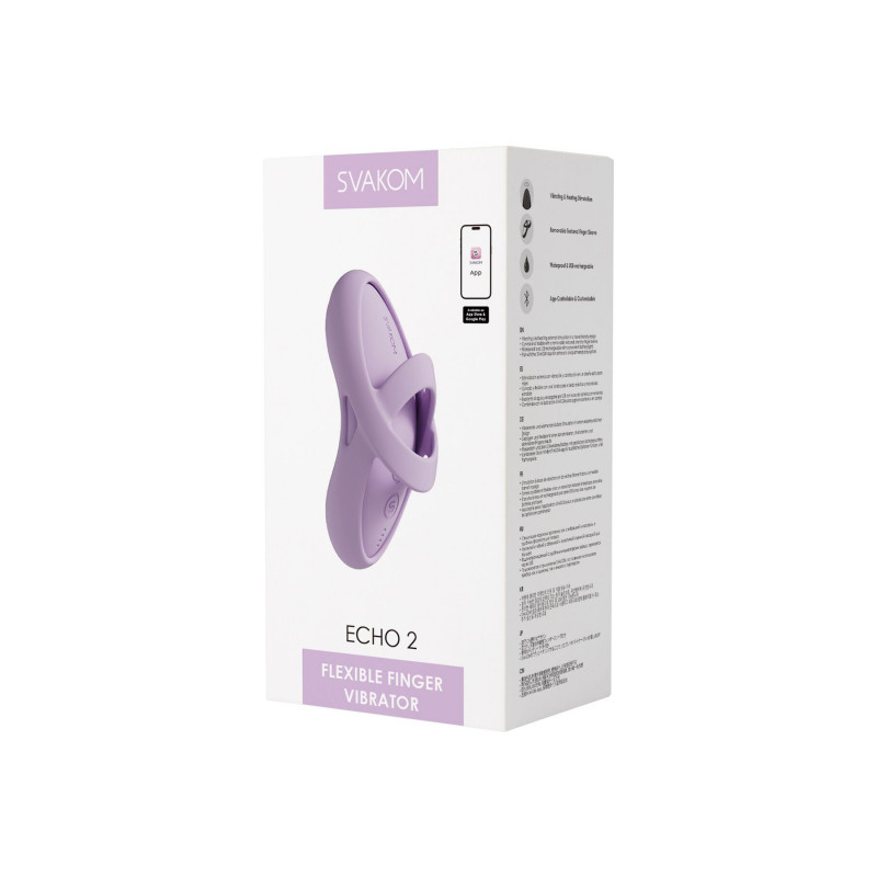 Смарт-вібратор Svakom Echo 2 Pink Lilac: демонстрація функції підігріву