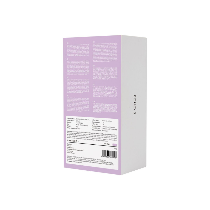 Смарт-вібратор Svakom Echo 2 Pink Lilac: детальний вигляд з іншого ракурсу
