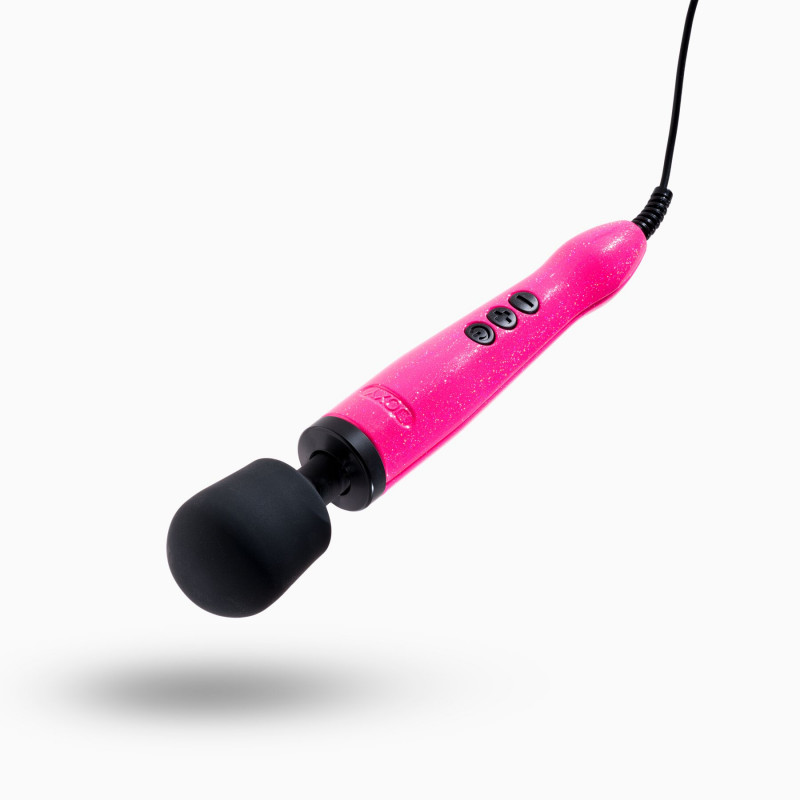 Вібромасажер Doxy Die Cast Massager Hot Pink збоку, детальний вигляд