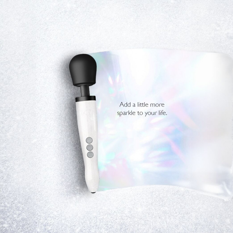 Вібромасажер Doxy Die Cast R Stardust White - повний комплект, включаючи кабель для зарядки