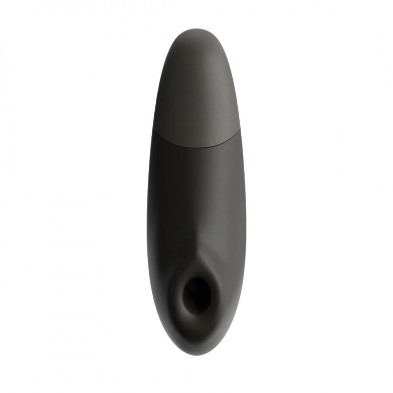 Вакуумний кліторальний стимулятор Womanizer Enhance Black (SX2519) - вид збоку, демонстрація ергономіки