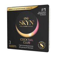 Презервативи SKYN Cocktail Club 3 шт, смаки Pina Colada, Cherry Sunrise та Passion Daiquiri