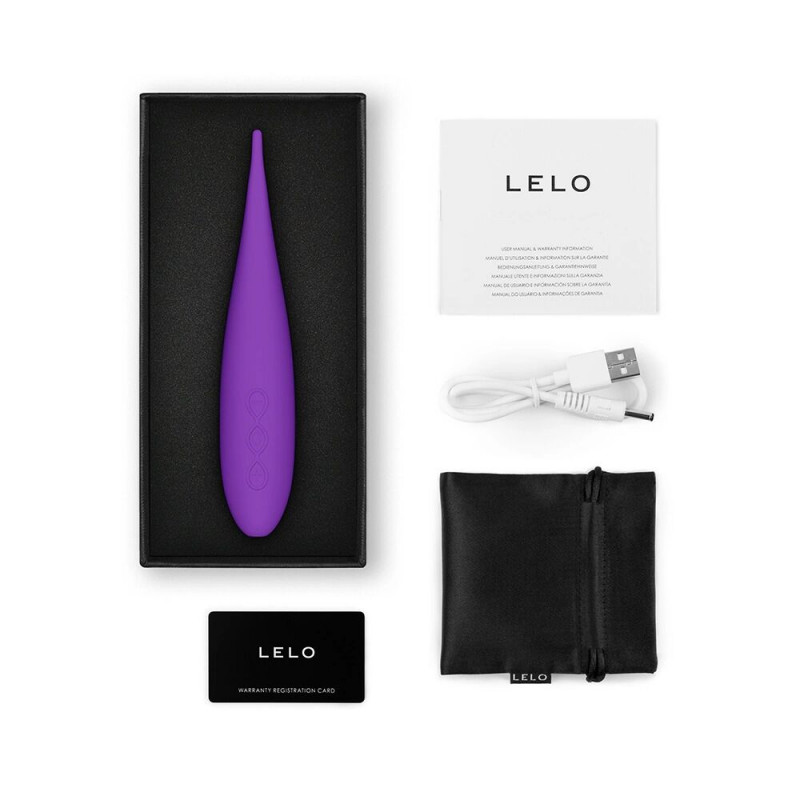 LELO DOT Travel Purple - вид збоку, текстура силікону, деталі дизайну