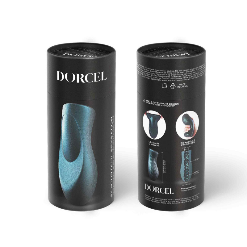 Силіконовий мастурбатор Dorcel Sili-Cup Dual Sensation - демонстрація гнучкості матеріалу