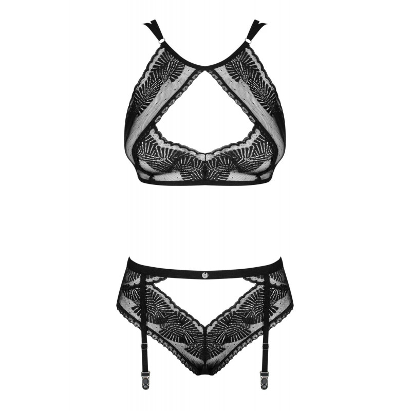 Комплект Obsessive Allastia 2-pcs set чорний L/XL - упаковка бренду Obsessive