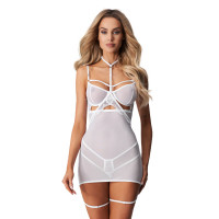 Бебі-долл Obsessive Arrowel White chemise L/XL