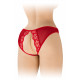 Червоні трусики Fashion Secret Ambre Red, вид збоку, демонструють текстуру тканини