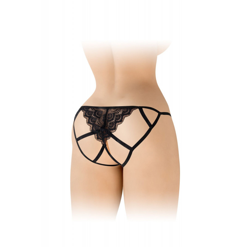 Жіночі чорні трусики Fashion Secret Zoe, вид збоку, що демонструє посадку