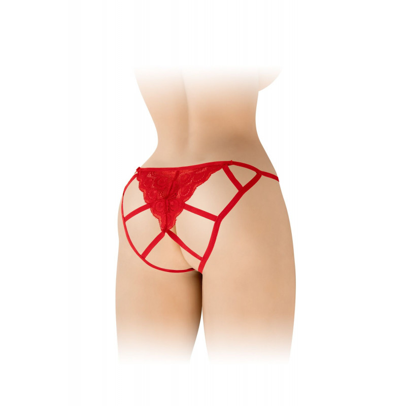 Червоні трусики Fashion Secret Zoe, детальний вигляд мережива збоку