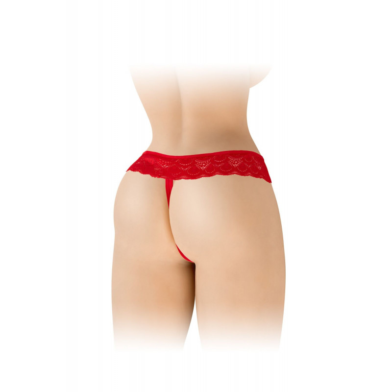 Червоні трусики Fashion Secret Alicia Red з виглядом збоку, що підкреслює форму